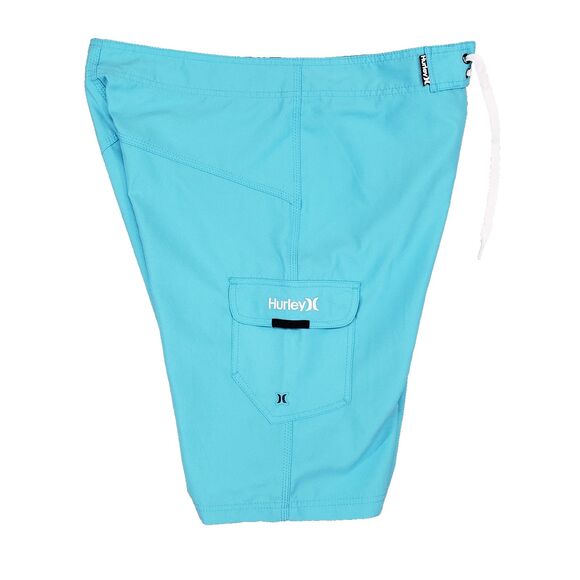 Hurley Board‎ Shorts Mens 34 Bright Blue Skater 00s y2k Surf Cargo - Picture 2 of 6